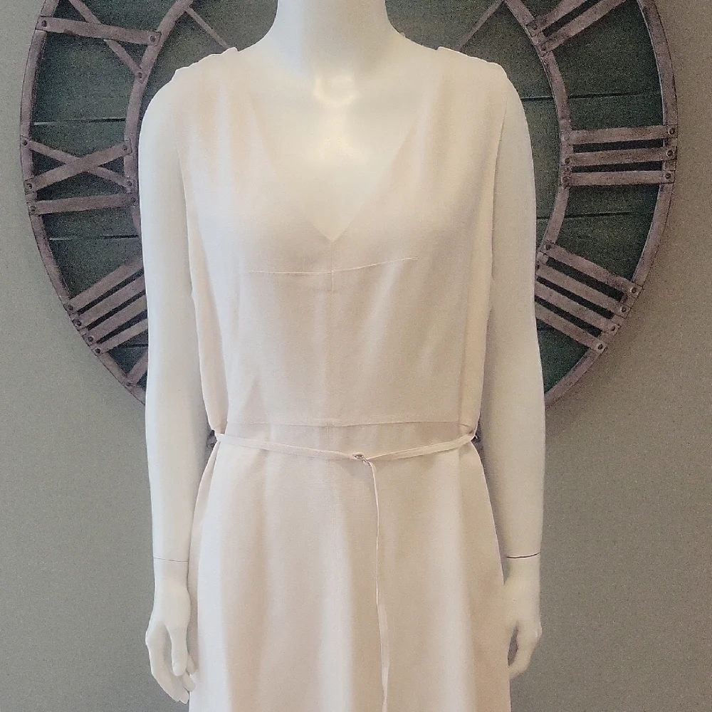 J. Crew Mathilde V-Neck Dress In Summer Linen